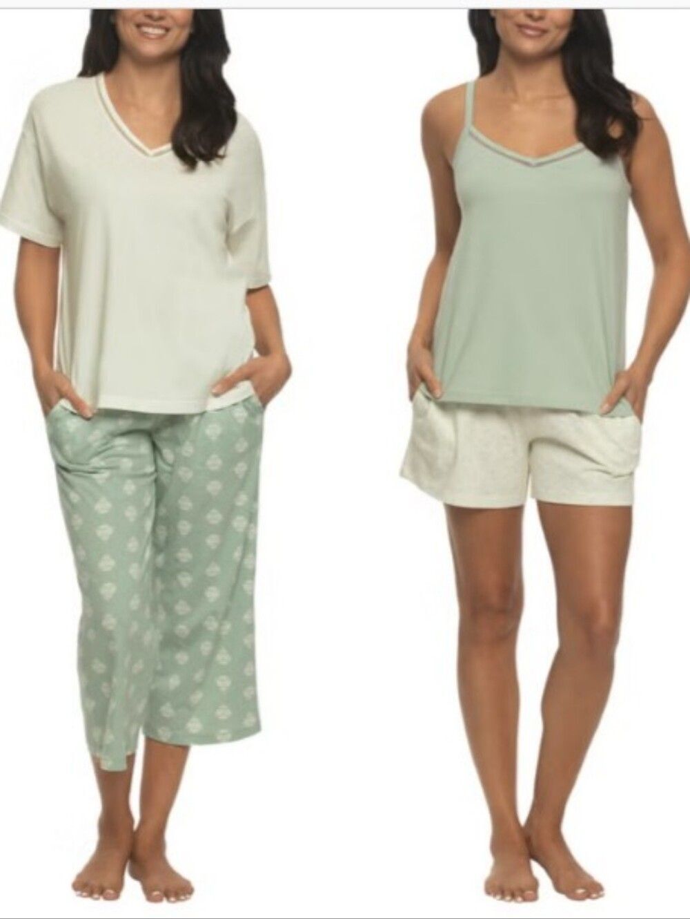 New Felina 4-Piece Sleep Set Pajamas Size Medium NWT Green